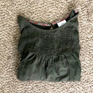 Crocheted long sleeve top